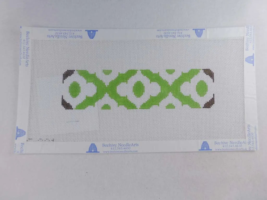 * Clara Wells Needlepoint CLC201 Green Lantern Cuff