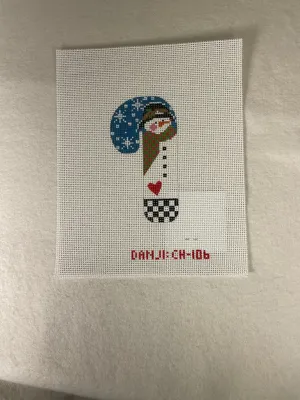 * Danji CH106 Black Hat Heart Snowman Candycane - 13 mesh