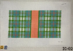 * Lauren Bloch Designs IC02 Turquoise Plaid 6x3 Insert