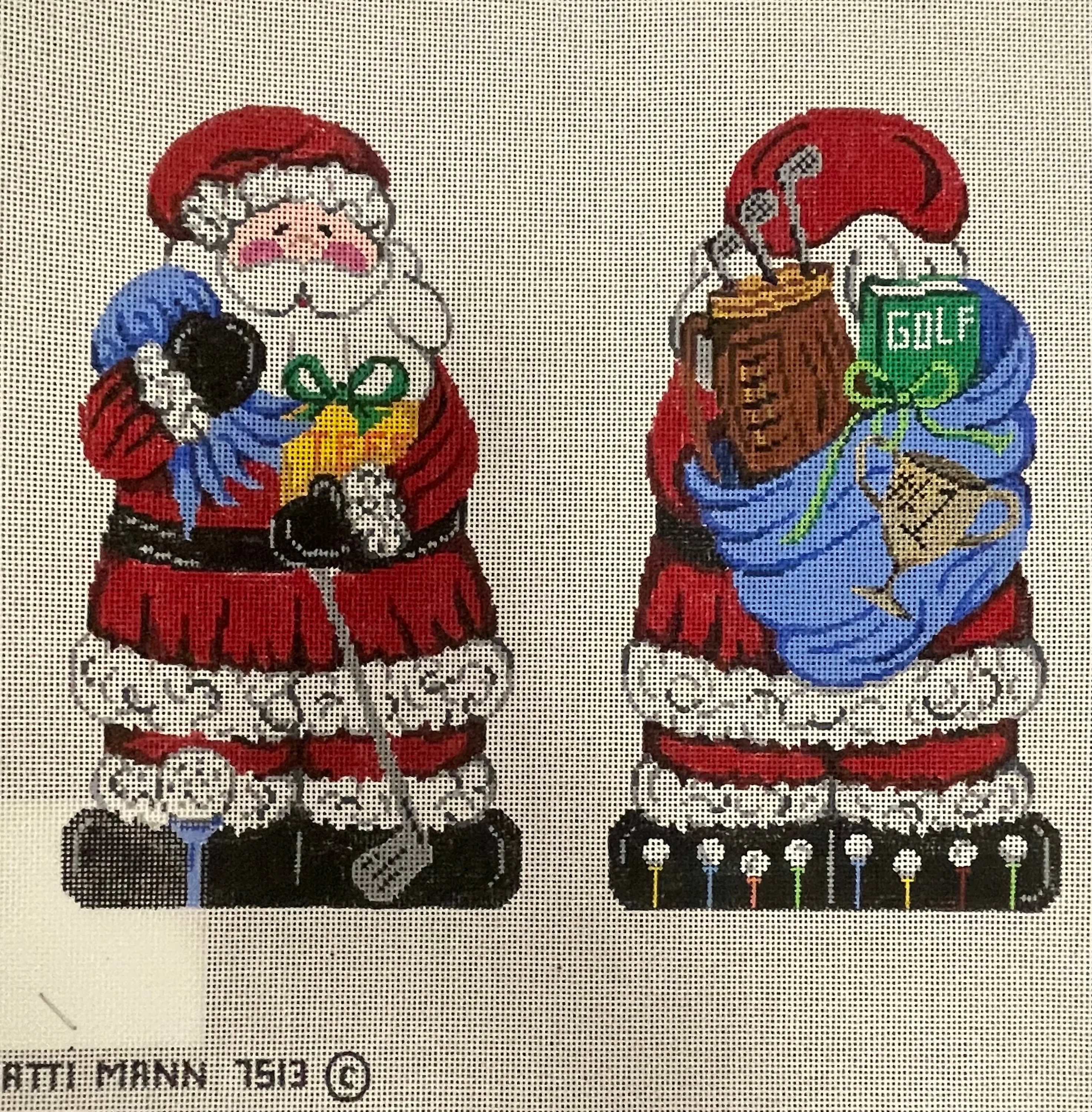 * Patti Mann 7513 Golfing Santa