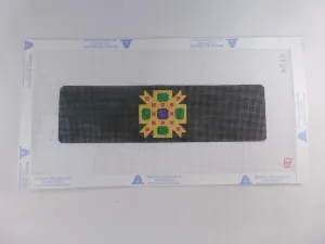 * Rachel Donley Needlepoint RD BO30 Black Gold Jeweled Cuff