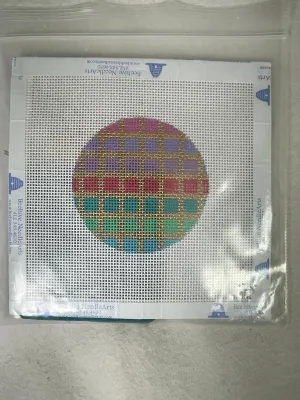 * SALE / Marlene Makes It Fun 001 Colorful Squares w/ Ornament Round