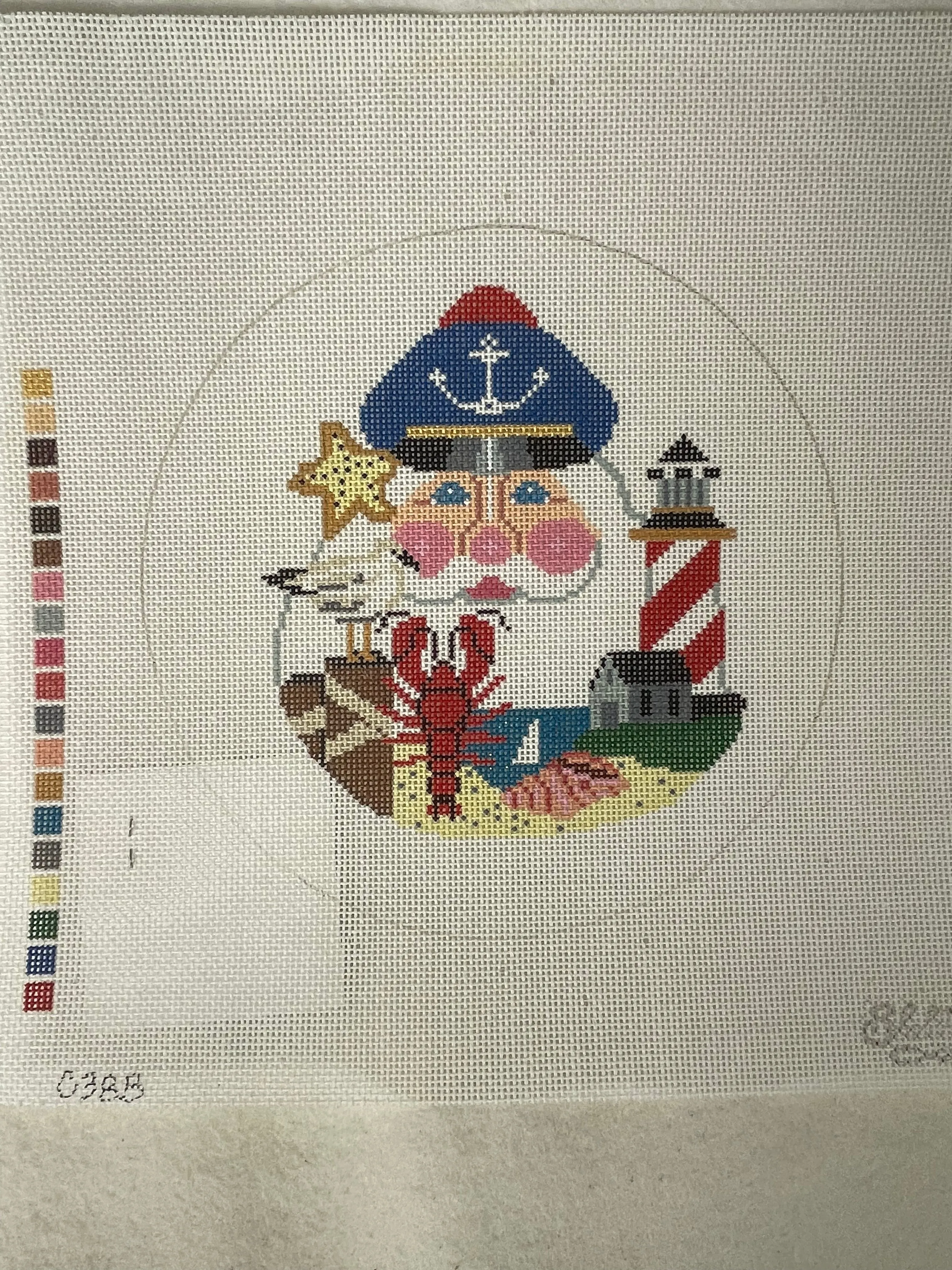 * Shay Wagner McCaffrey Canvases Shelly Santa Faces- New England