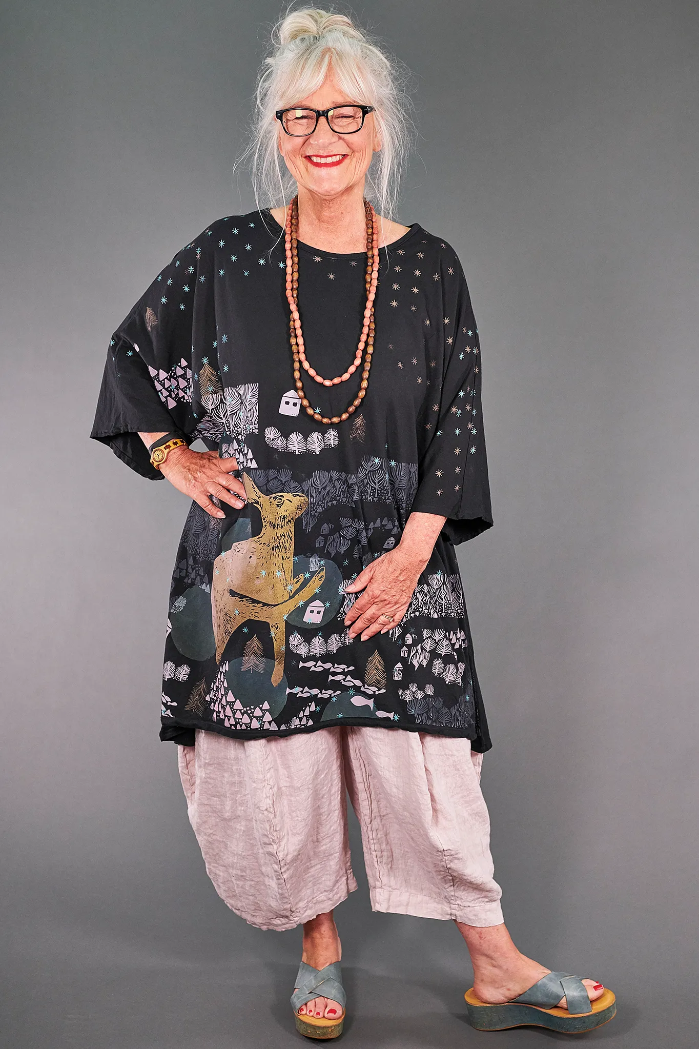 1255 Art Tunic Magpie Black-P