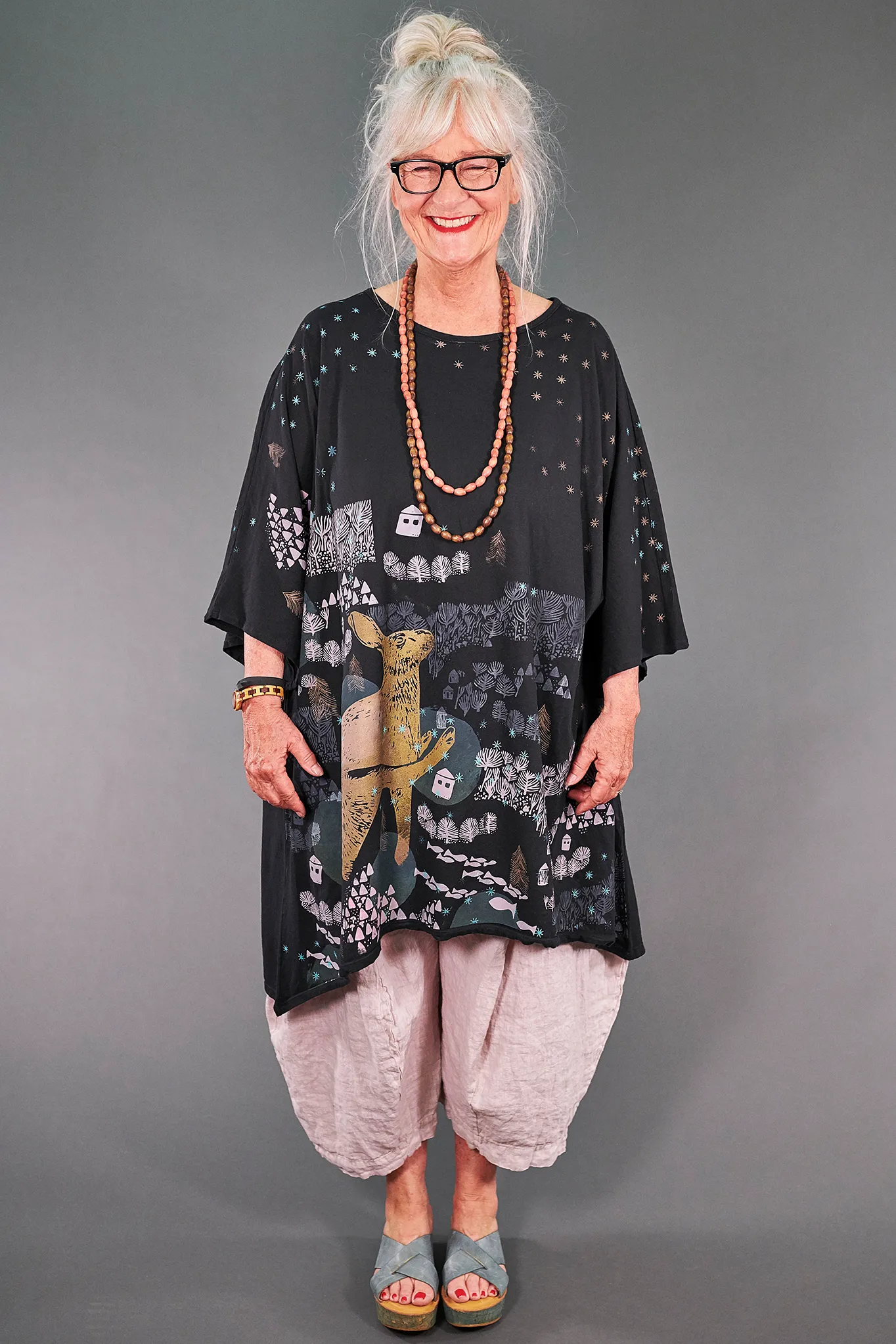 1255 Art Tunic Magpie Black-P