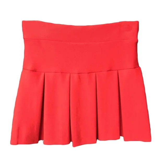 2019 Spring&autumn Women Pleated Skirt Korean Slim Sexy Office Solid Color Stretch High Waist A Line Skirt Plus Size Black Skir