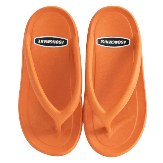 2020 Summer Slippers Man Women Casual Massage Durable Flip Flops Beach Sandals Female Wedge Shoes Striped Lady Room Slippers