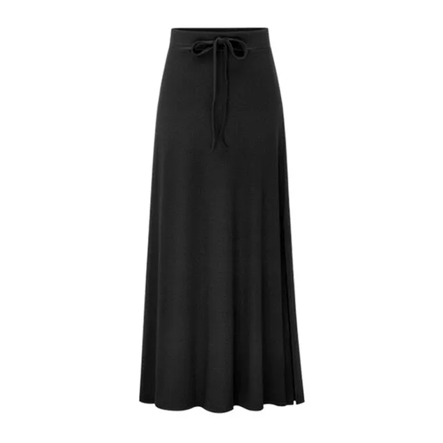 2020 Women Office Skirt Spring autumn Pleated Long Skirt Ladies High Waist Elegant Long Skir Party Club Skirt