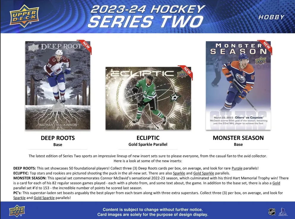 2023-24 Upper Deck Series 2 Hockey Hobby