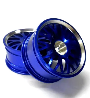 8118B1 1/10 Scale RC Car On Road Touring Wheel Rim Alloy Blue 10 Spoke x 2