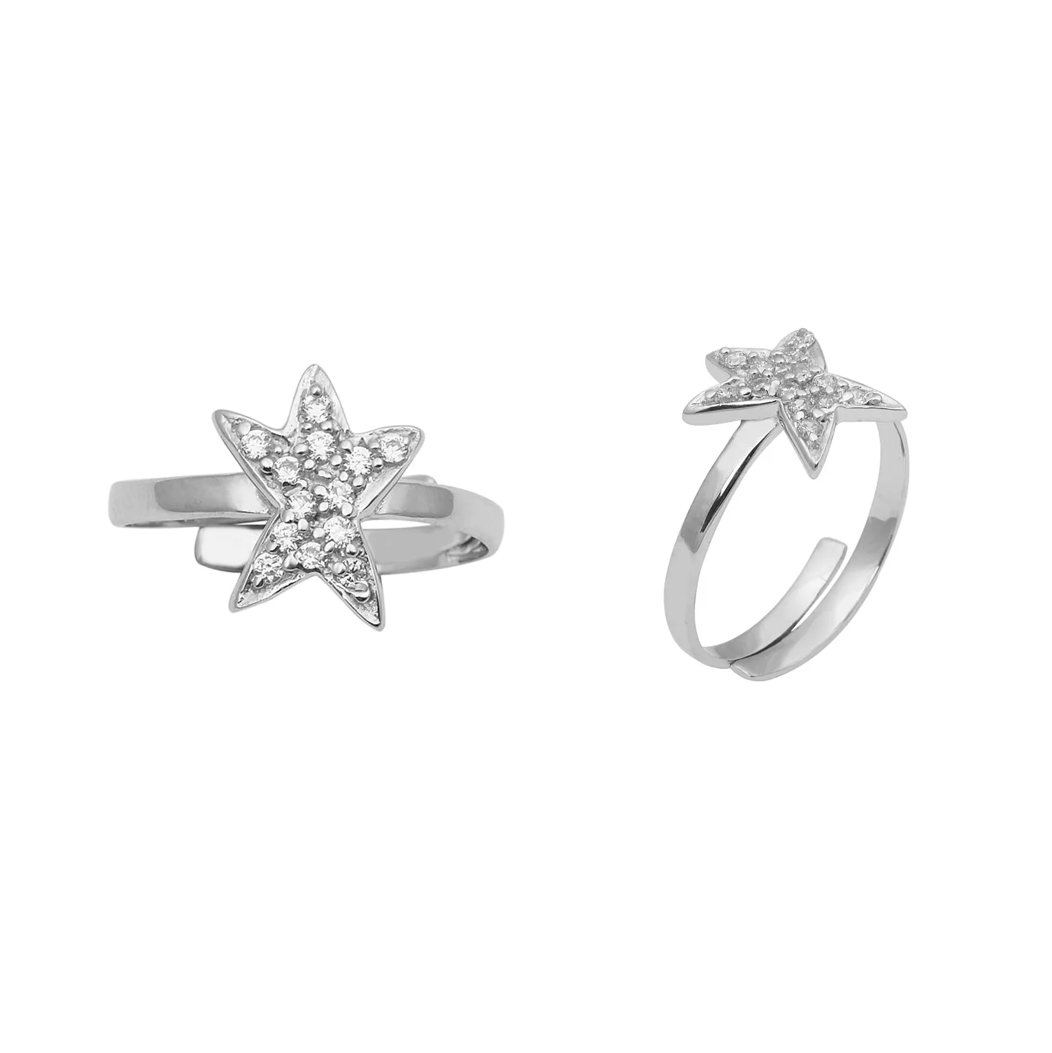 925 Sterling Silver Toe Ring For Women Unique Star Shape Toe Ring Gross Weight 2.90