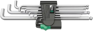 950/9 Hex-Plus 4 L-key set, metric, chrome-plated
