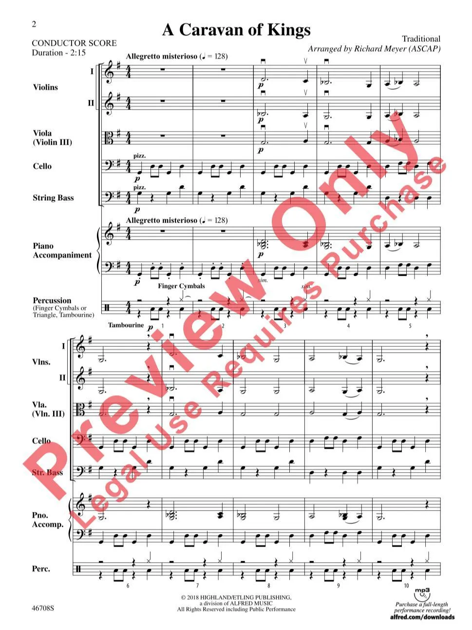 A Caravan of Kings (Richard Meyer) for String Orchestra