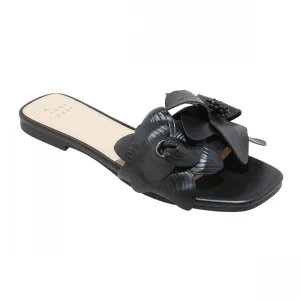 A New Day Womens Alyssa Floral Slide Sandals 89529987 Black 9.5M
