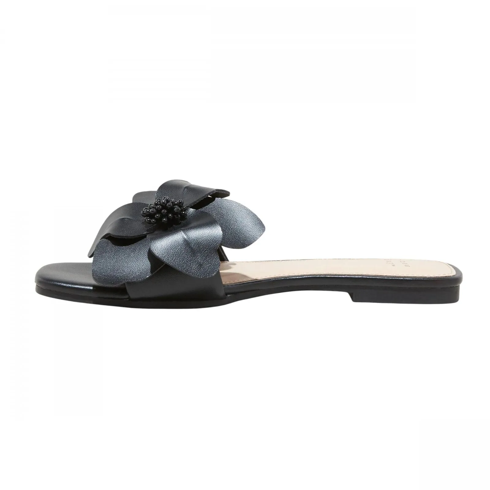 A New Day Womens Alyssa Floral Slide Sandals 89529987 Black 9.5M