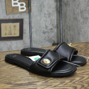 A New Day Womens Audrey Slide Sandals 89998708 Black 10M