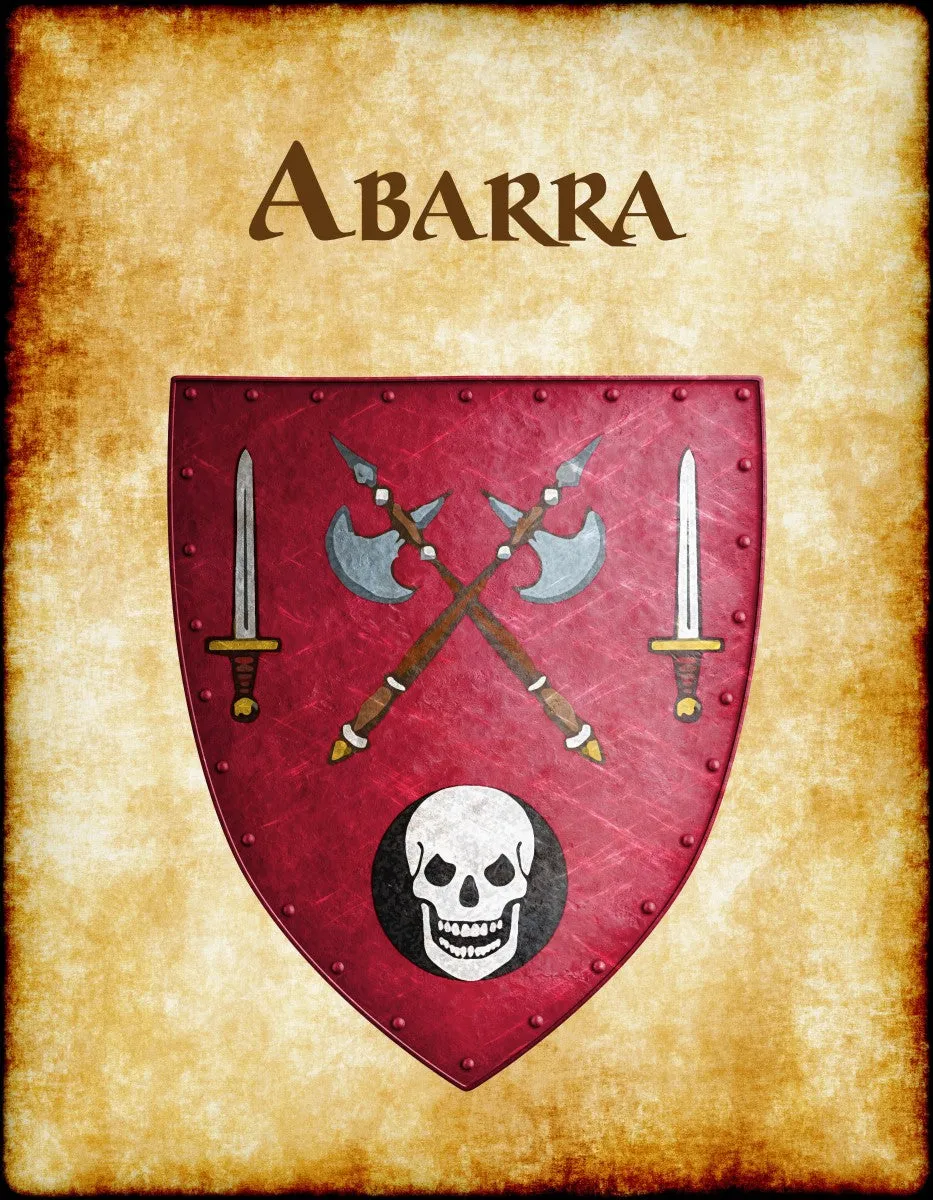 Abarra Heraldry of Greyhawk Anna Meyer Cartography Canvas Art Print