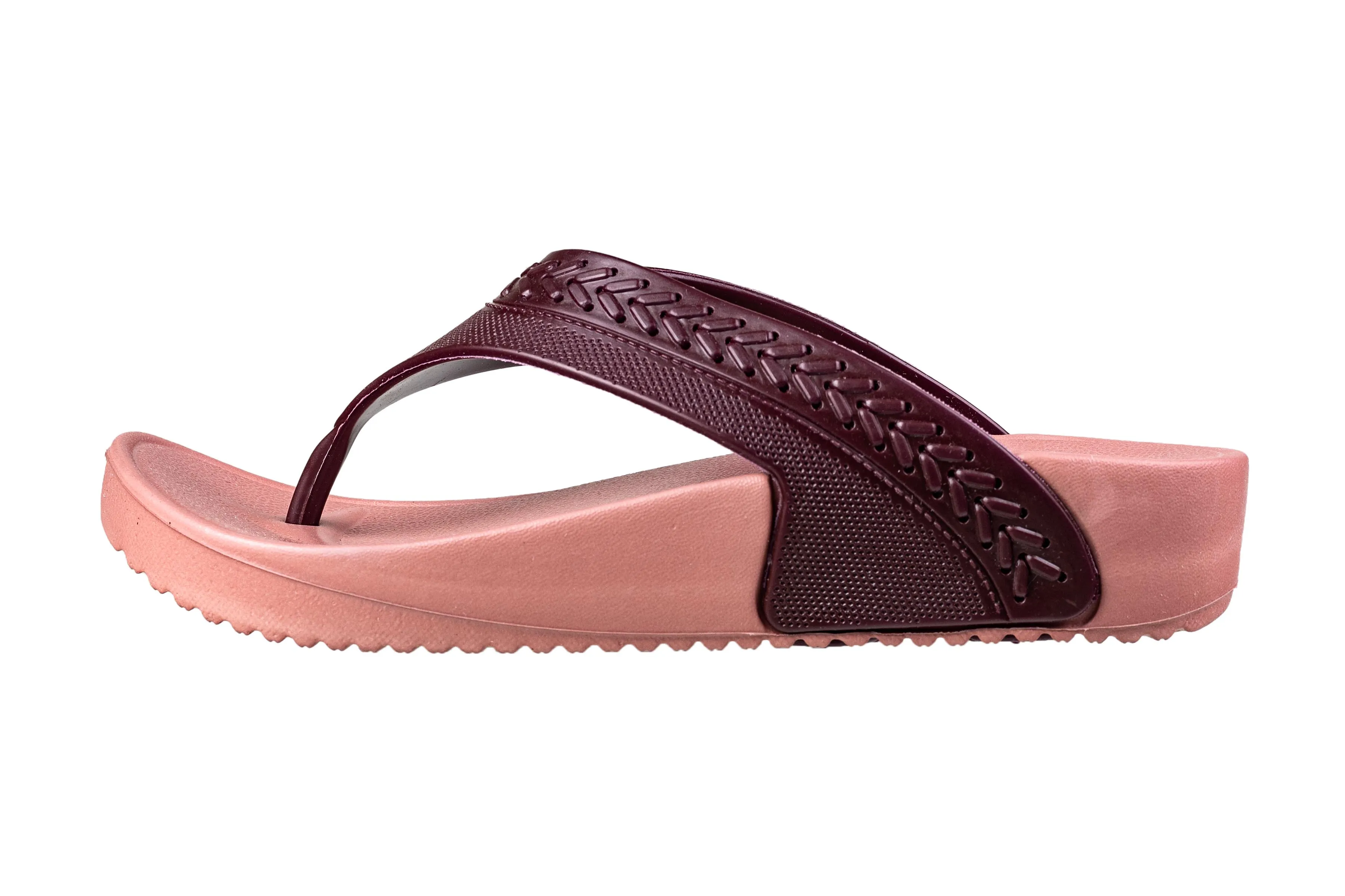 Action Ladies Maroon / Pink Chappal EVA