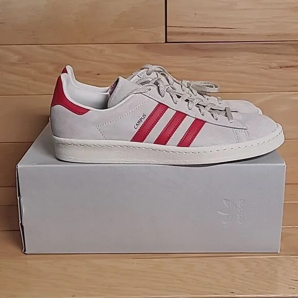 Adidas Originals Campus 80s Low Mens Casual Shoes White Red GY4580