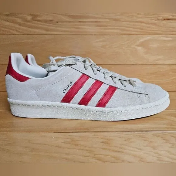 Adidas Originals Campus 80s Low Mens Casual Shoes White Red GY4580