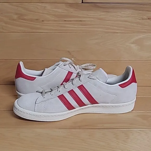 Adidas Originals Campus 80s Low Mens Casual Shoes White Red GY4580