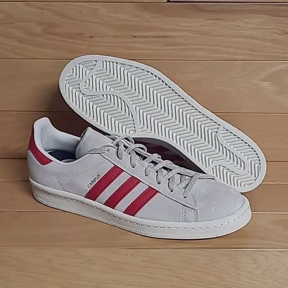 Adidas Originals Campus 80s Low Mens Casual Shoes White Red GY4580