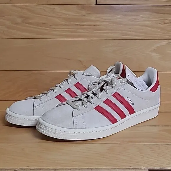 Adidas Originals Campus 80s Low Mens Casual Shoes White Red GY4580