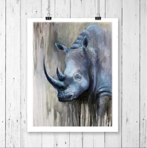 African Animal Canvas Prints”Blue Ghost” Canvas Wall Art