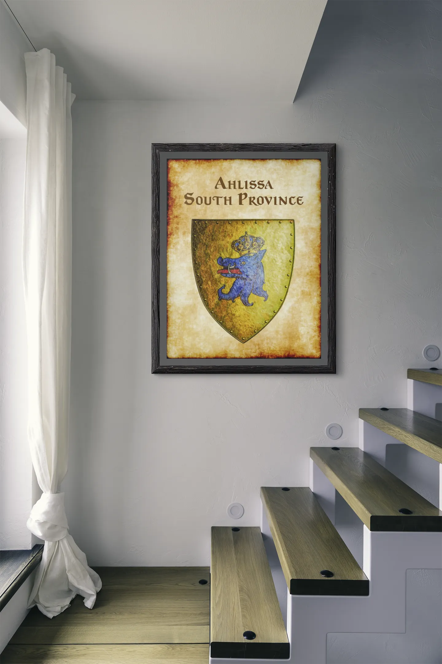 Ahlissa - South Province Heraldry of Greyhawk Anna Meyer Cartography Canvas Art Print