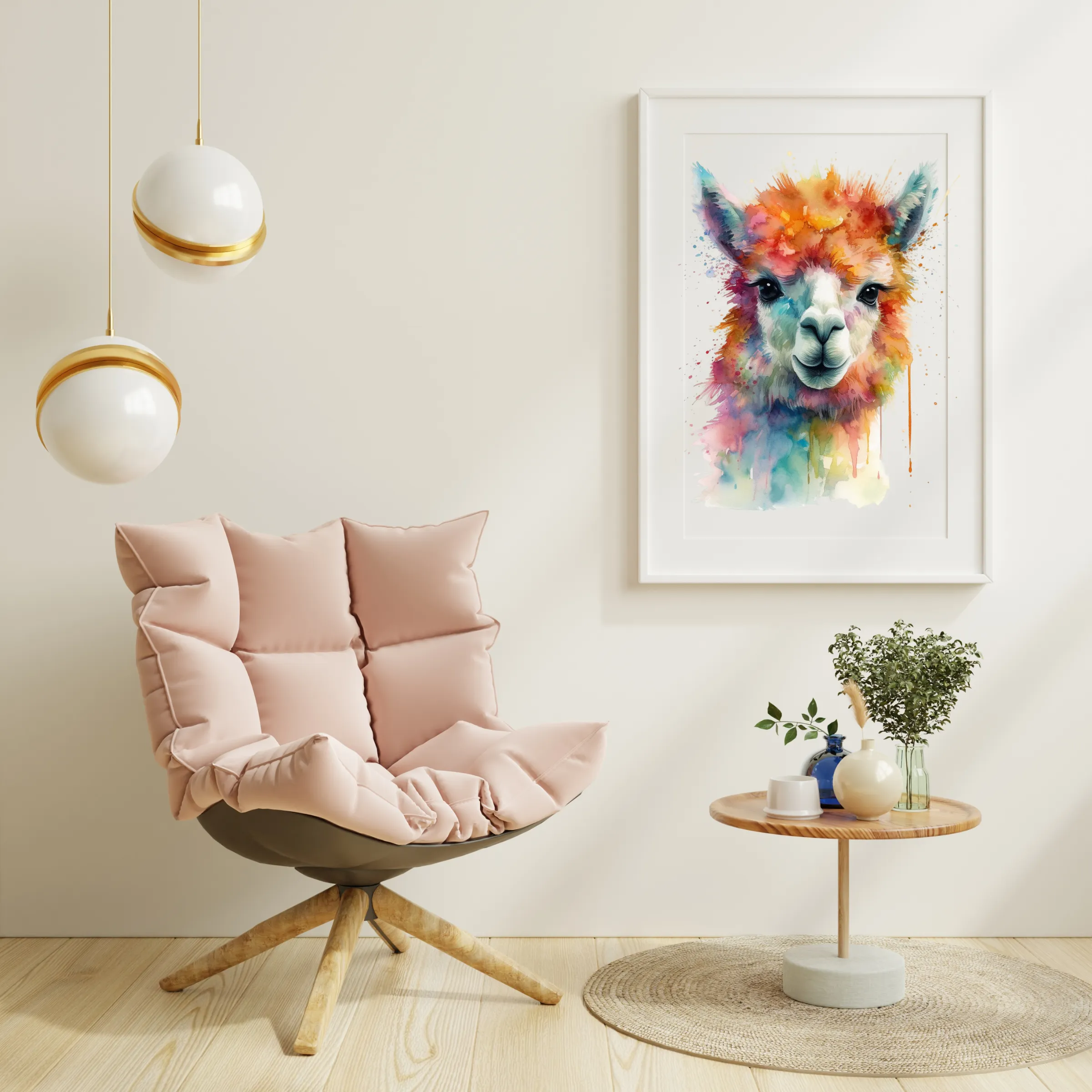 Alpaca Canvas Art Printable Digital Art (36x36) ALP004