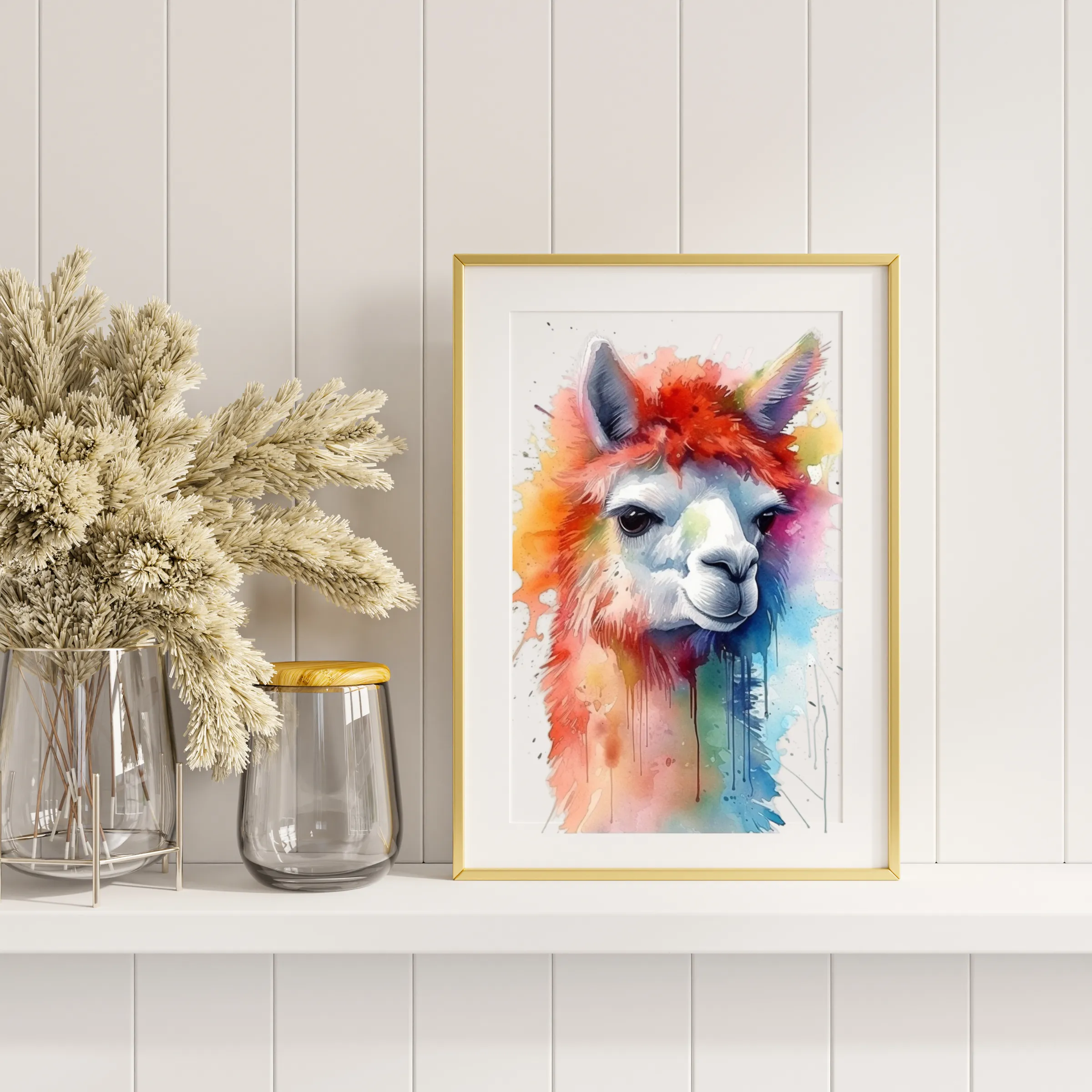 Alpaca Canvas Art Printable Digital Art (36x36) ALP005
