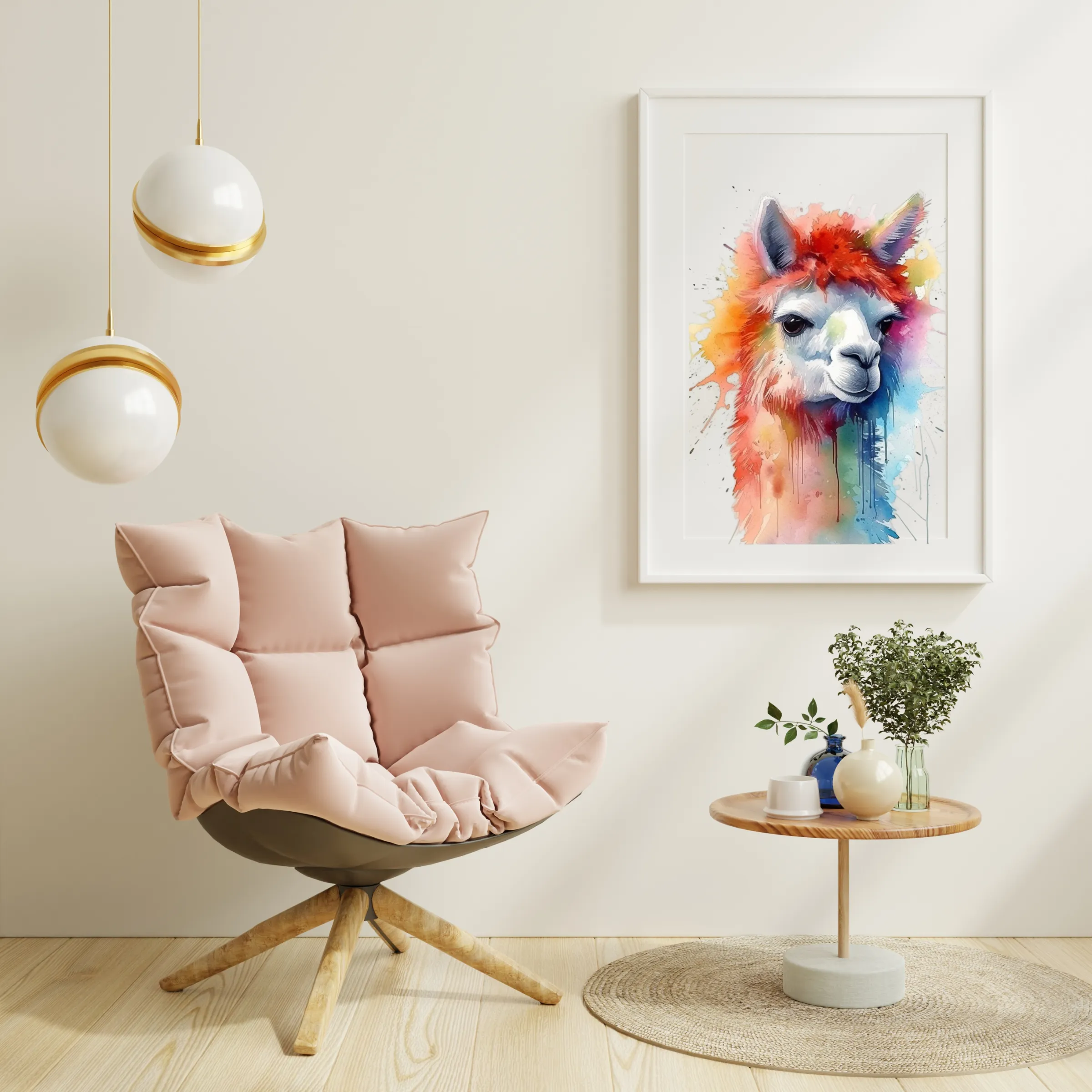Alpaca Canvas Art Printable Digital Art (36x36) ALP005