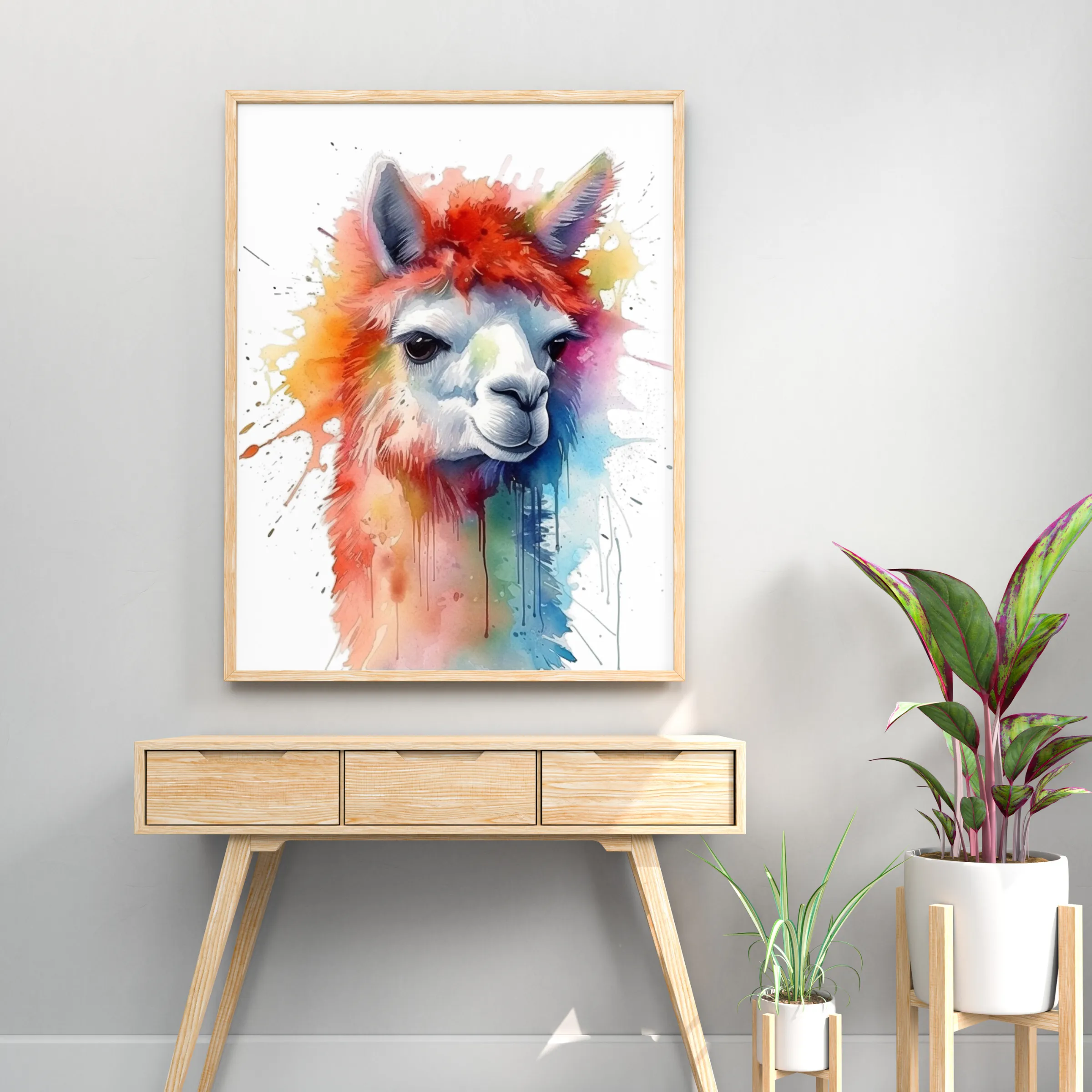 Alpaca Canvas Art Printable Digital Art (36x36) ALP005