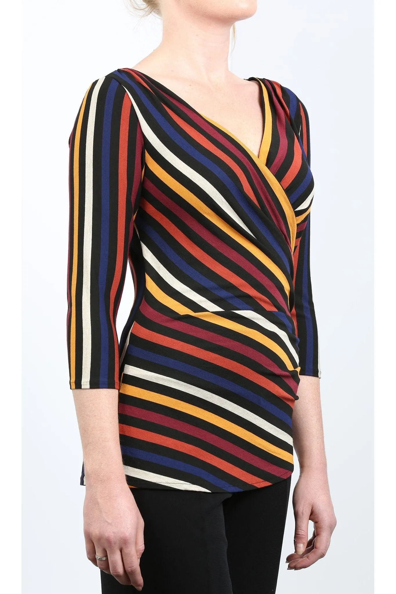 AMBER Crossover Ruched Jersey Top