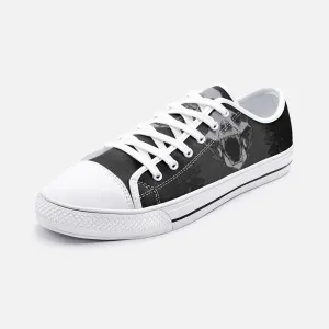 Animal Skull Unisex Low Top Canvas Shoes