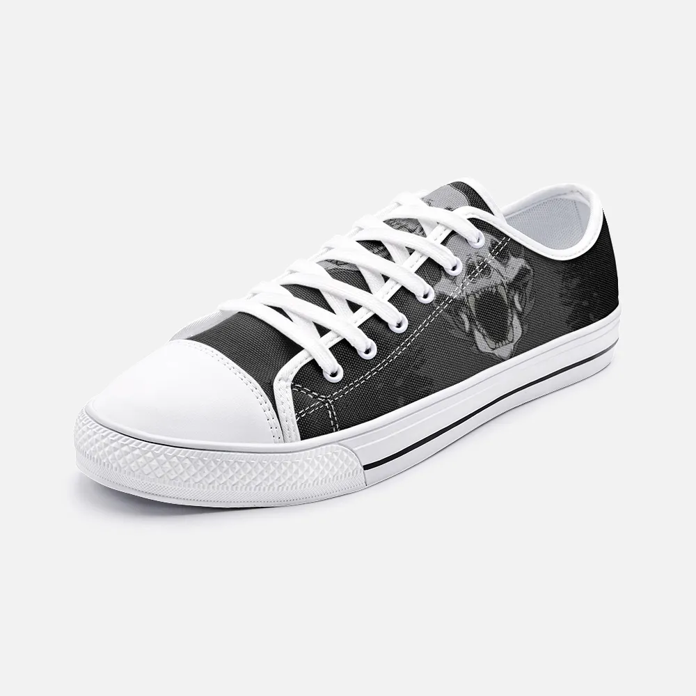 Animal Skull Unisex Low Top Canvas Shoes