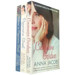Anna Jacobs Peppercorn Series Collection 3 Books Set (Peppercorn Street, Cinnamon Gardens, Christmas in Peppercorn Street)