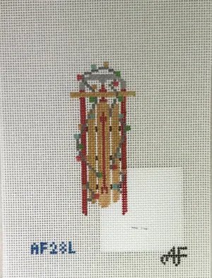 Anne Fisher Needlepoint AF28L Sled with Lights