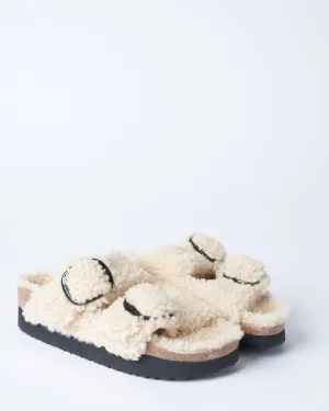 arizona platform shearling wedge - teddy eggshell shearling