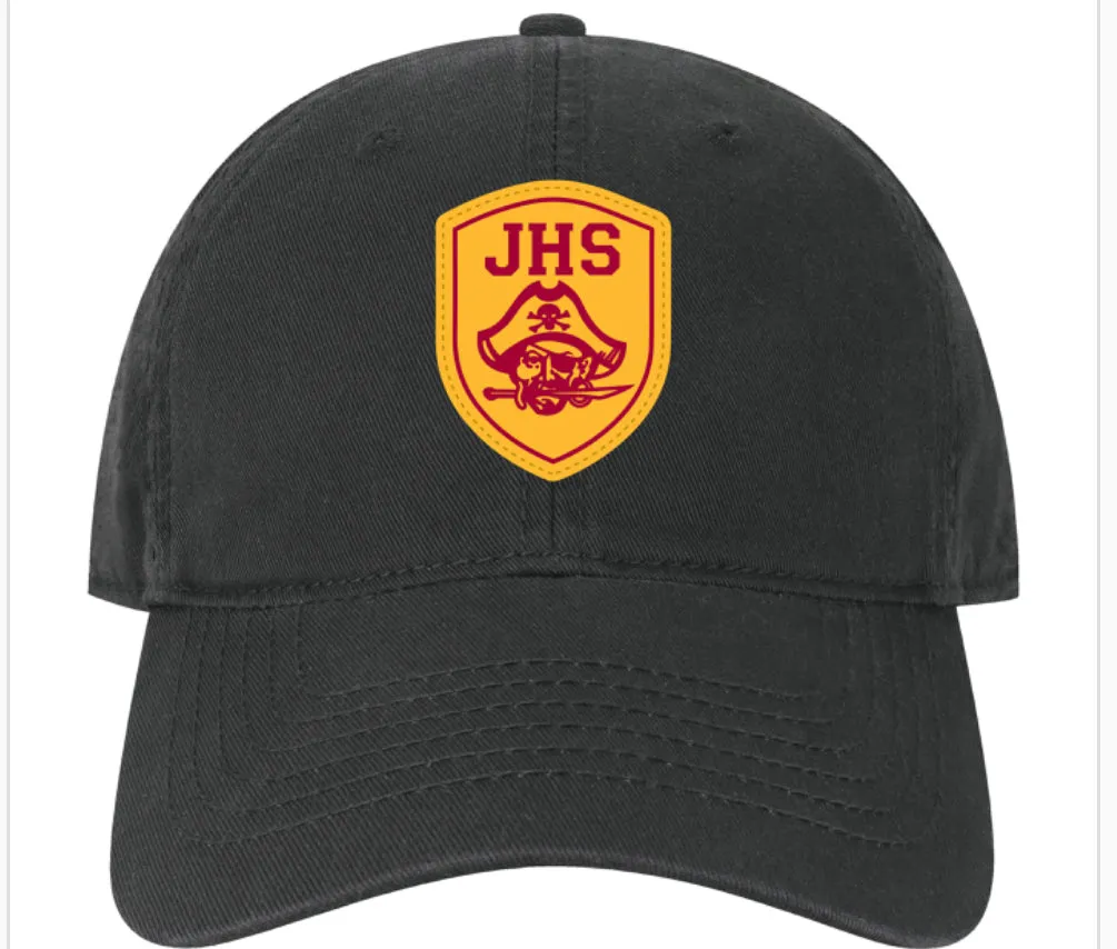 Baseball Hat - Black felt embroidered patch