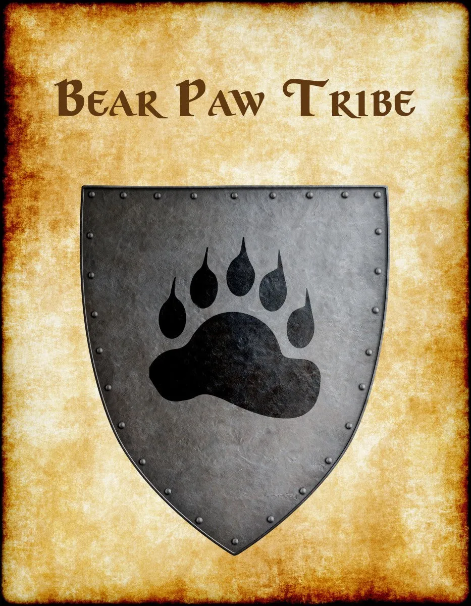 Bear Paw Tribe Heraldry of Greyhawk Anna Meyer Cartography Canvas Art Print