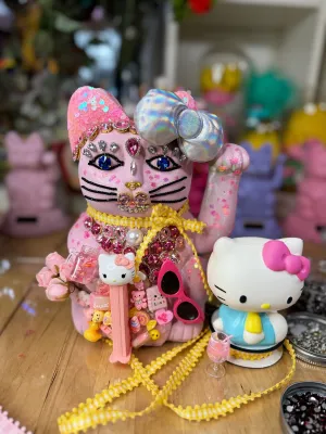Bedazzled Maneki Neko Hello Kitty Lucky Cat