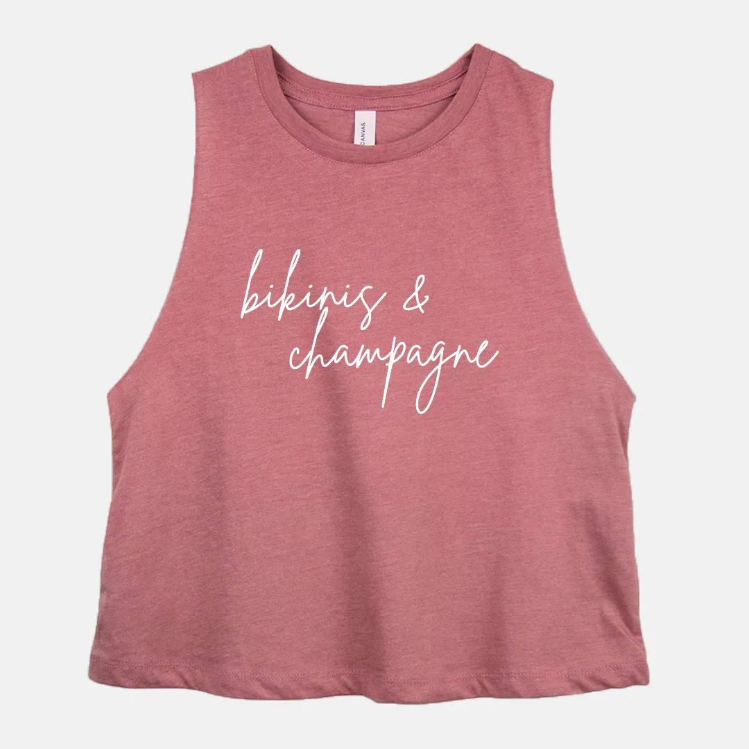 Bikinis & Champagne Cropped Tank