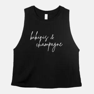 Bikinis & Champagne Cropped Tank