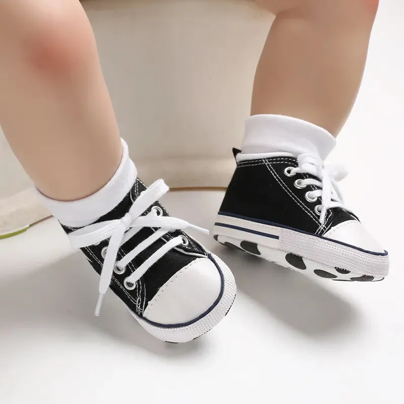 Black Fashion Newborn Casual Cloth Shoes Boys And Girls