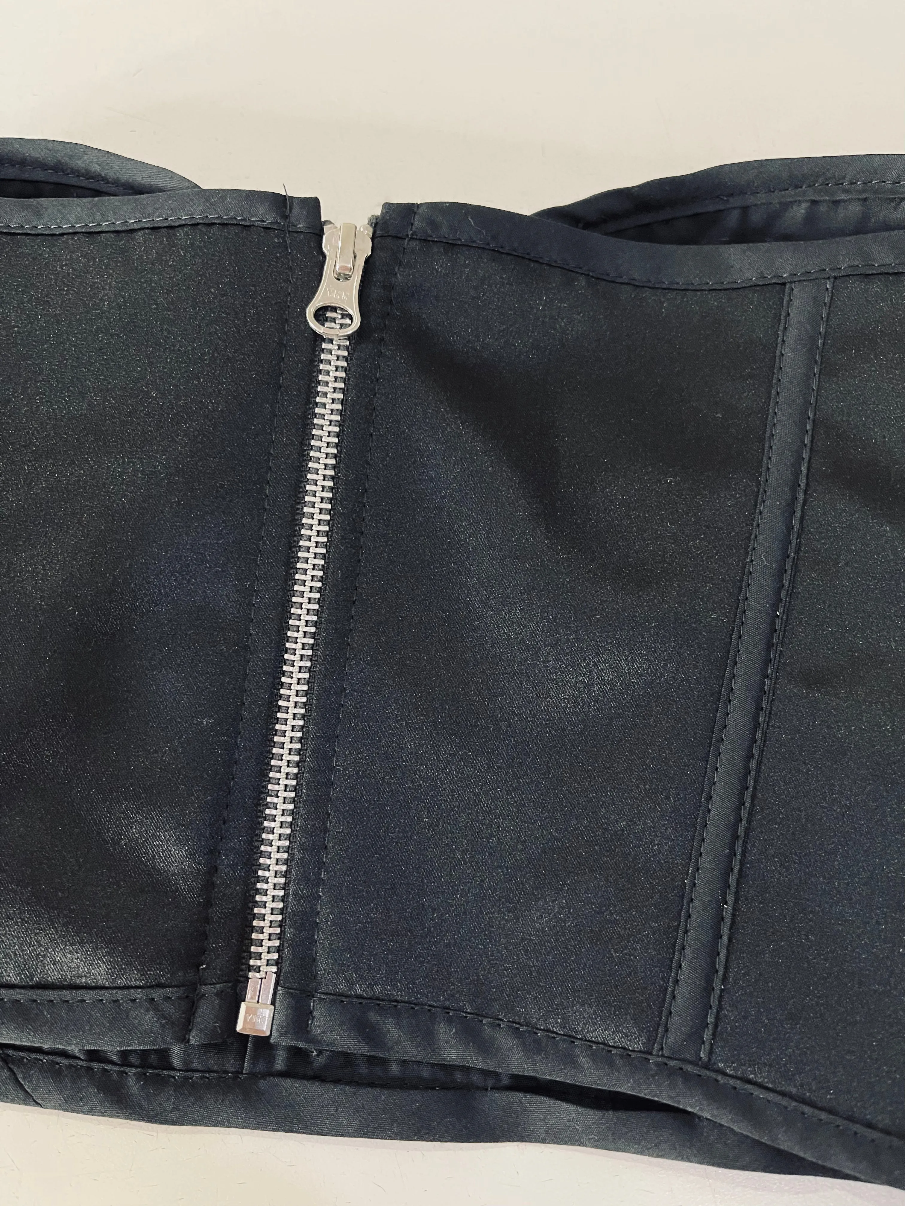 black Silk corset