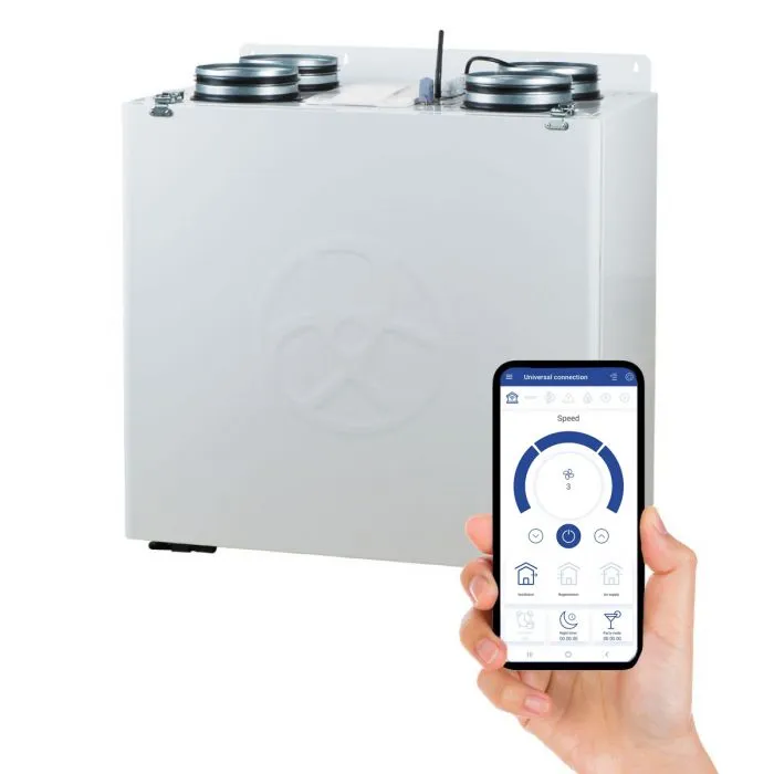 Blauberg EC-SB-250-AK3 Komfort 3-Bed Flat or Apartment, Complete Vertical MVHR Heat Recovery Ventilation Kit