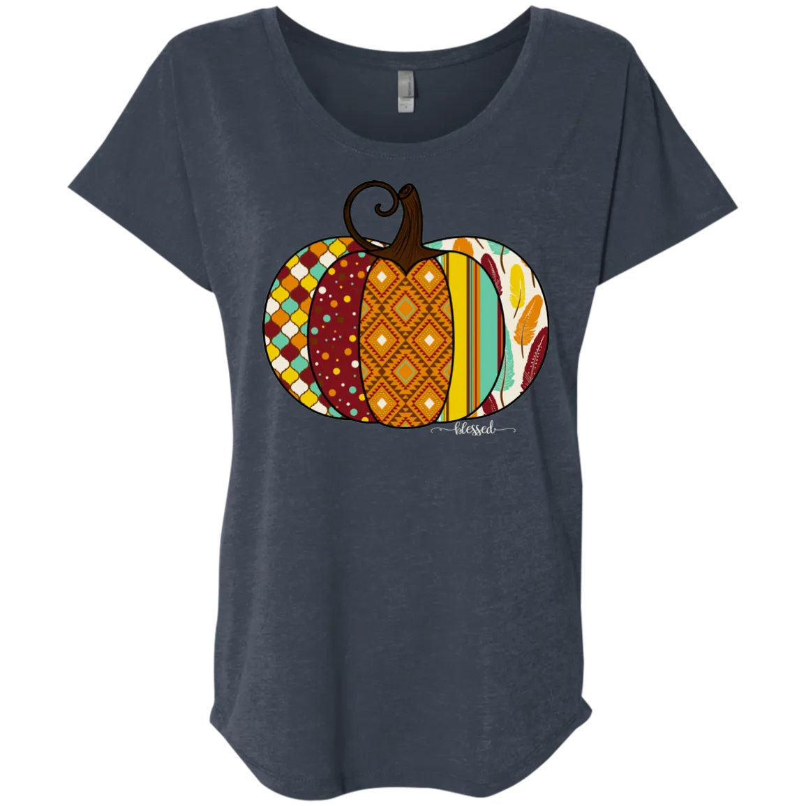 Blessed Pumpkin Bella Canvas Dolman Sleeve Shirt – Fall Christian Tee