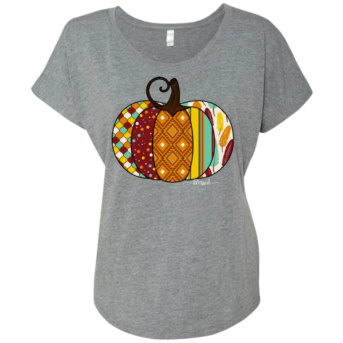 Blessed Pumpkin Bella Canvas Dolman Sleeve Shirt – Fall Christian Tee