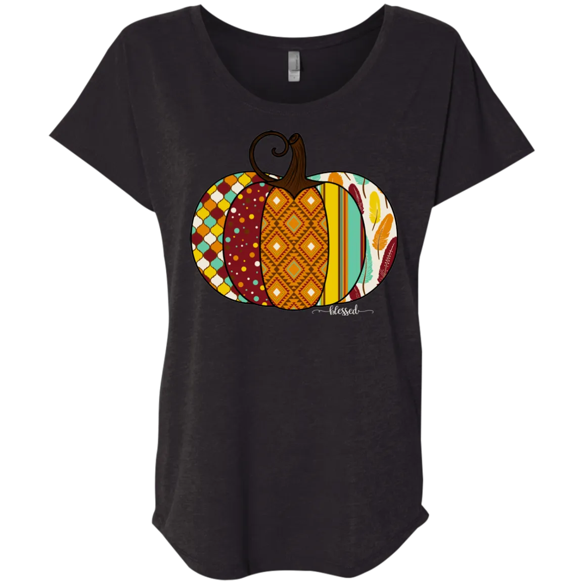 Blessed Pumpkin Bella Canvas Dolman Sleeve Shirt – Fall Christian Tee
